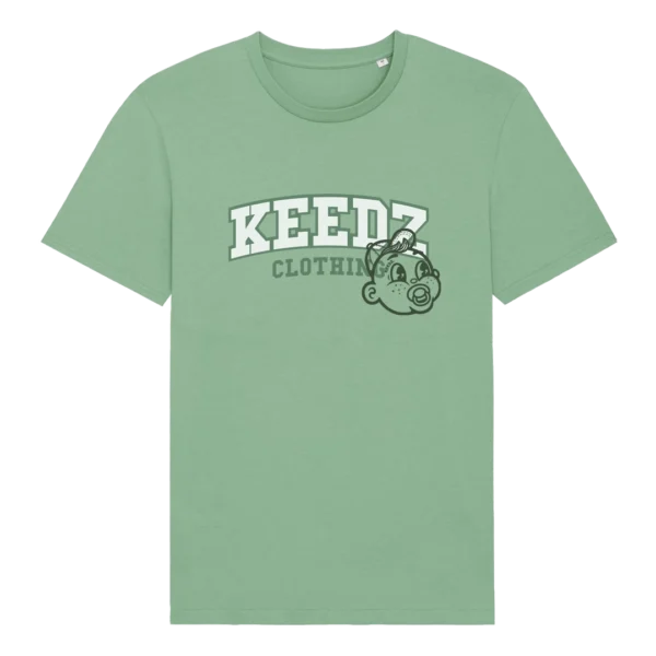 College tee green front